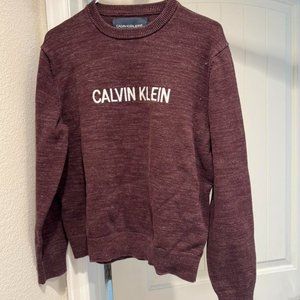 Calvin Klein burgundy sweater sweatshirt